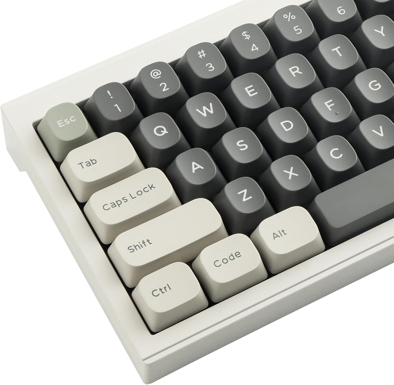 PBT Double Shot Keycaps Set for Mechanical Keyboards - Retro Style