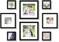 Americanflat Set of 8 Picture Frames with Shatter-Resistant Glass