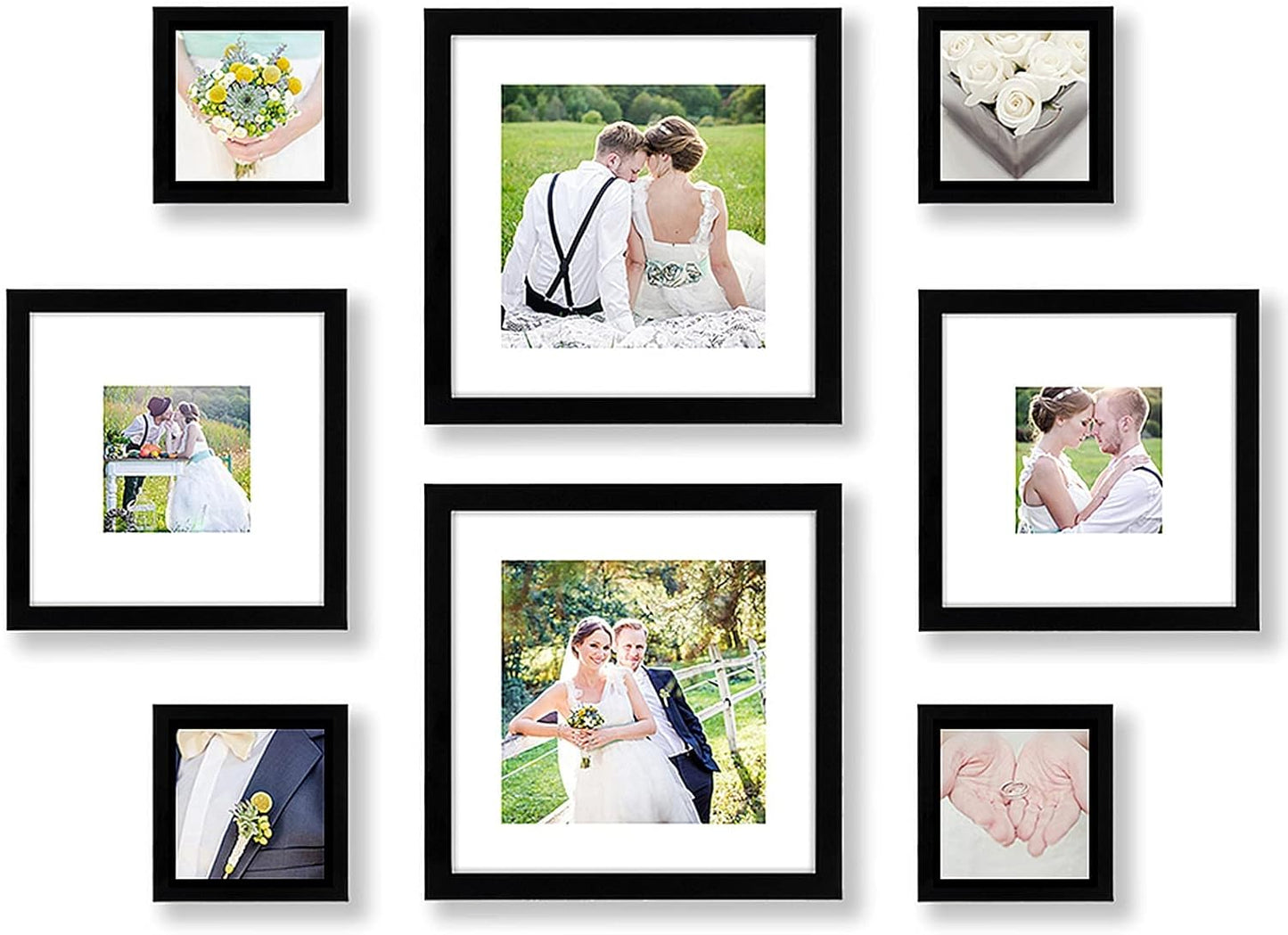 Gallery Wall Frame Set with Shatter-Resistant Glass - Black