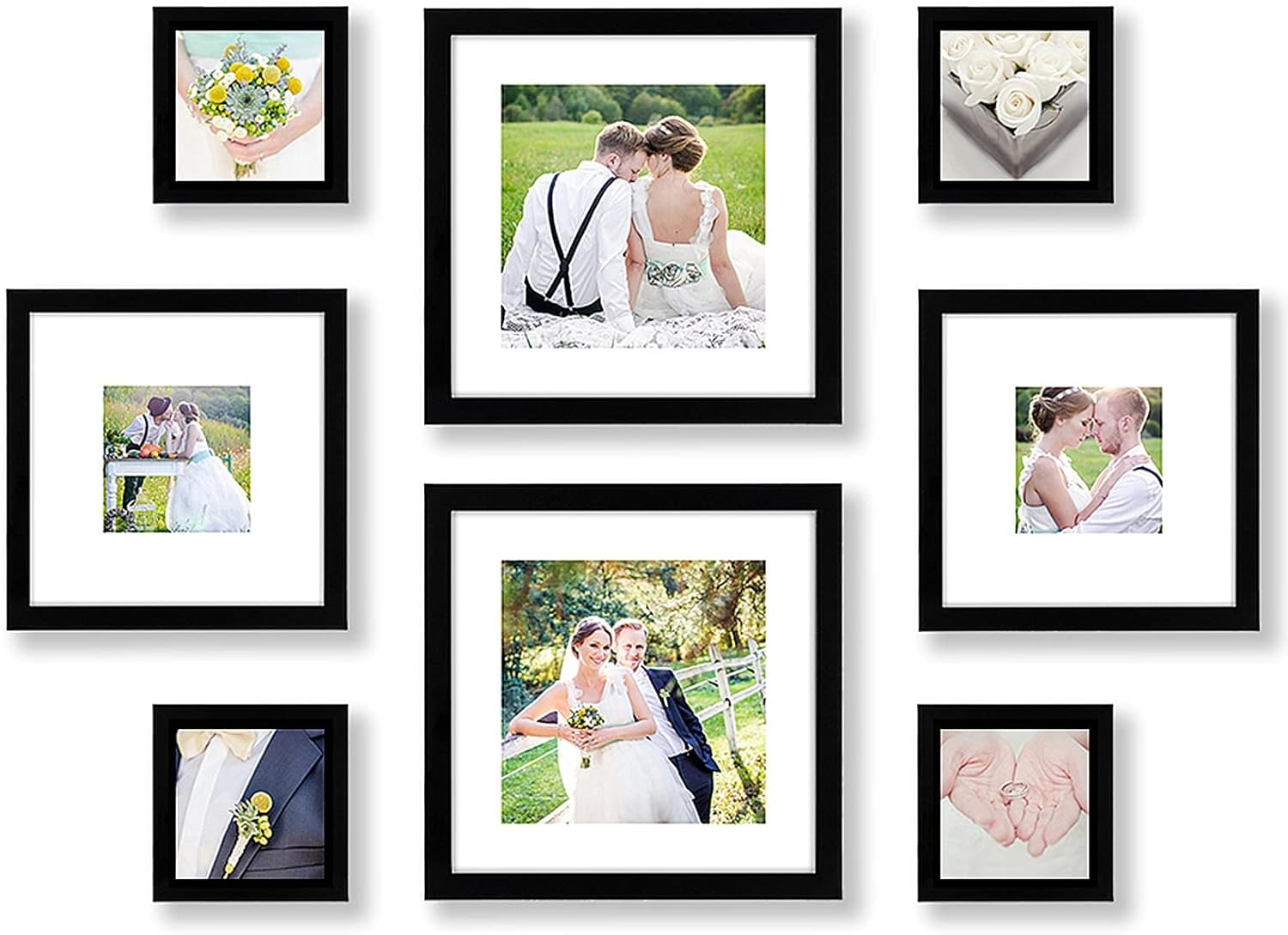 Gallery Wall Frame Set with Shatter-Resistant Glass - Black