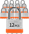 Padlocks with Same Key 12-Pack 40mm Laminated Padlocks - Keyed Alike