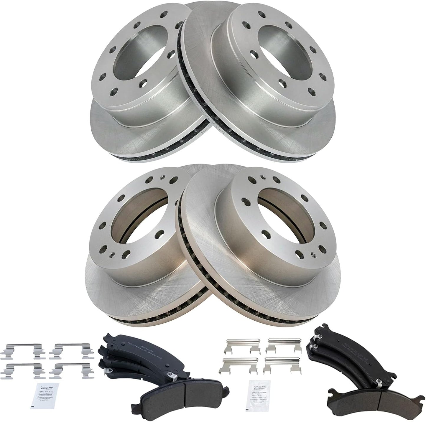 TRQ Brake Pad & Rotor Kit for Chevrolet Express and GMC Savana