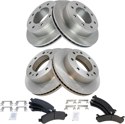 TRQ Brake Pad & Rotor Kit for Chevrolet Express and GMC Savana