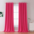 DUALIFE Raspberry Sorbet Blackout Curtain Panels 60x108 in - Energy