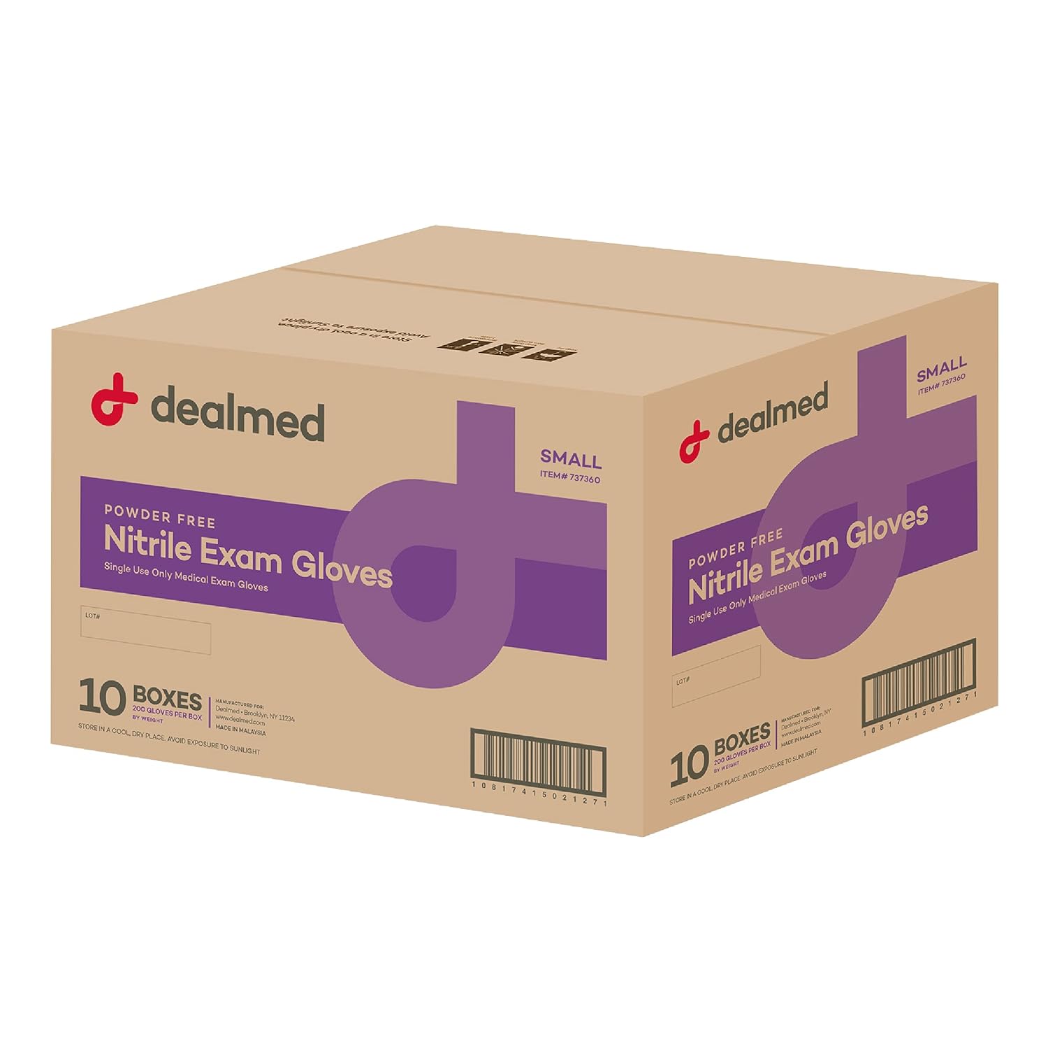 Dealmed Nitrile Exam Gloves - 2000 Count Small Disposable Gloves