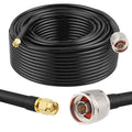 MOOKEER RG58 N Male to SMA Male Cable 100FT - Low Loss Outdoor Link