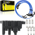 Ignition Coils Pack FD498 with 6 Iridium Spark Plugs & Wire Set