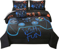 Full Gaming Comforter Set for Boys - 6 Piece Gamer Bedding