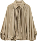 Stylish Women's Bomber Jacket with Trendy Puffed Design and Collar