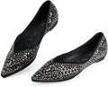 Flats Shoes Women Rhinestone Pointed Head Ballet Flats (Style G4GH)