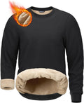 Sherpa Lined Sweatshirts for Men - Cozy Fleece Crewneck Pullover