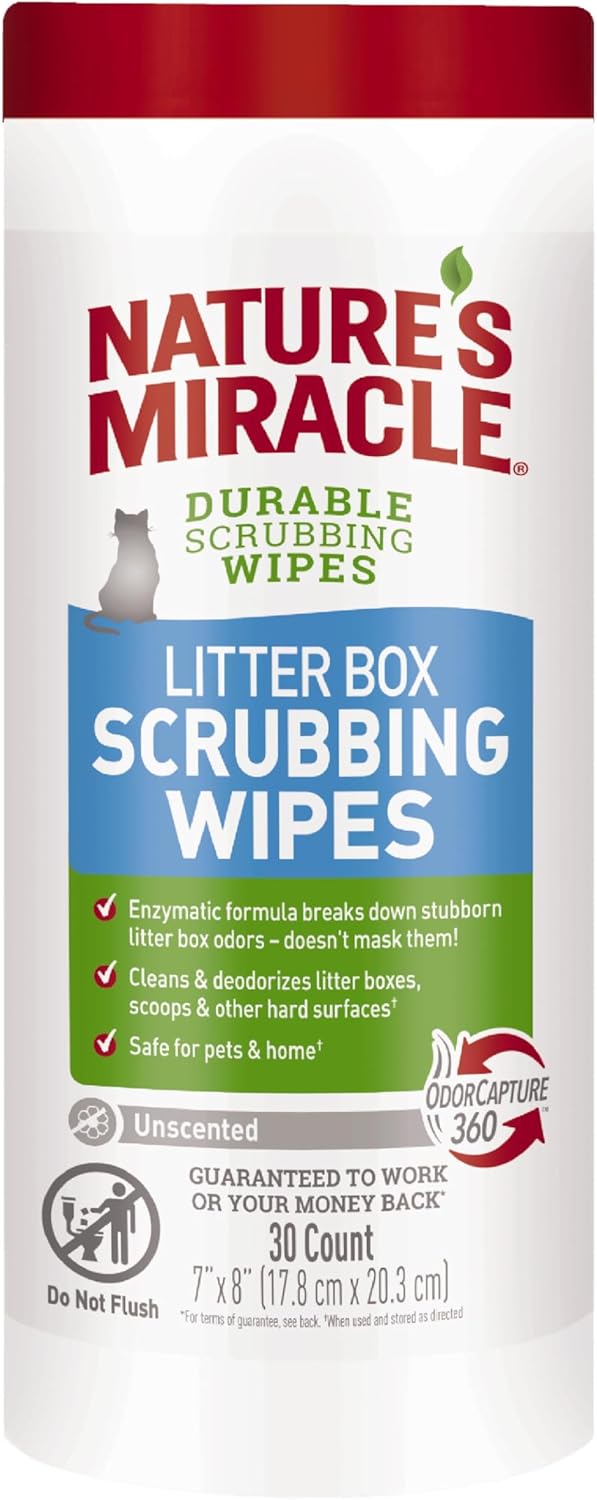 Nature's Miracle Litter Wipes - 30 Ct Scrubbing Power