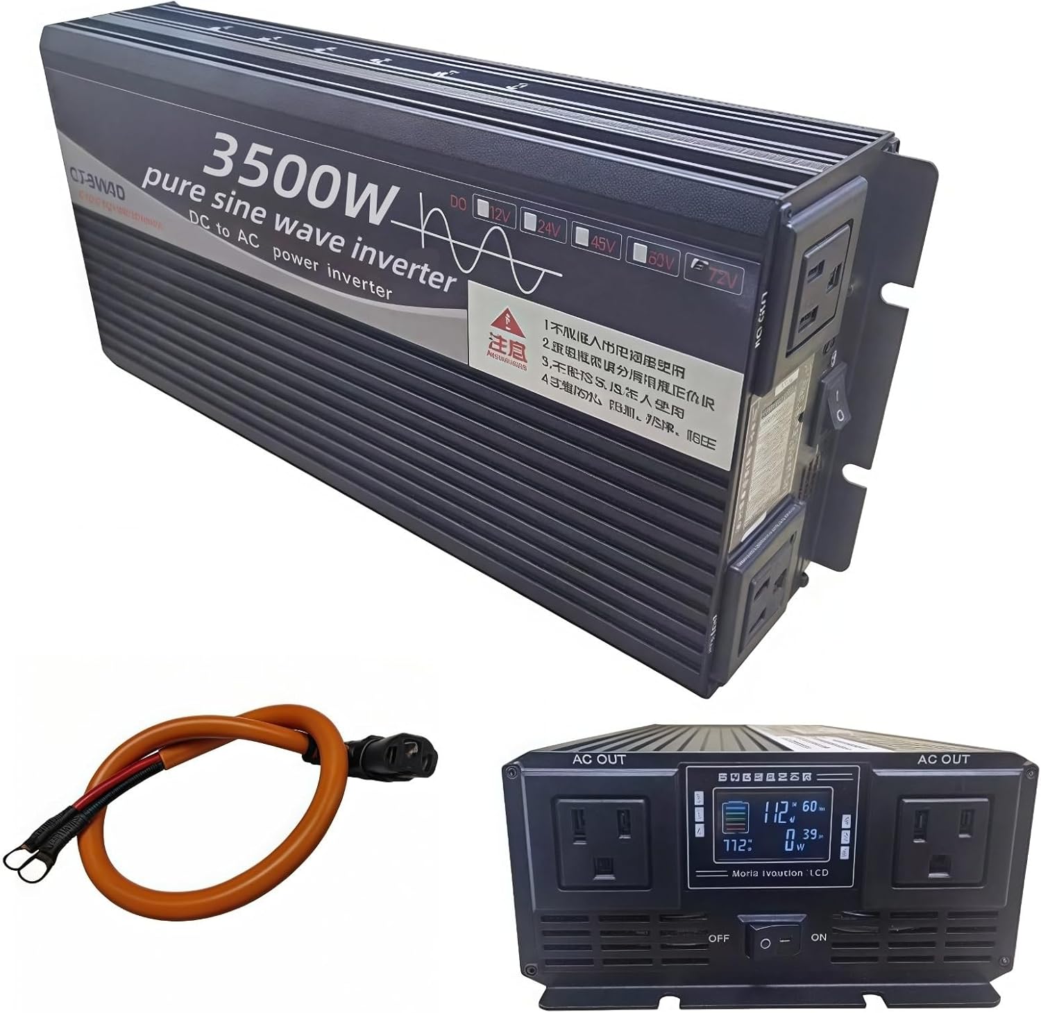 3500W Power Inverter for RV, Camp, Boat and Home Use