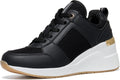 Wedge Sneakers for Women - Breathable Canvas Platform Tennis Shoes