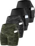 CHRLEISURE women's athletic biker shorts with pockets for convenience