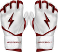 BRUCE BOLT Chrome Series Long Cuff Batting Gloves - Durable Fit are