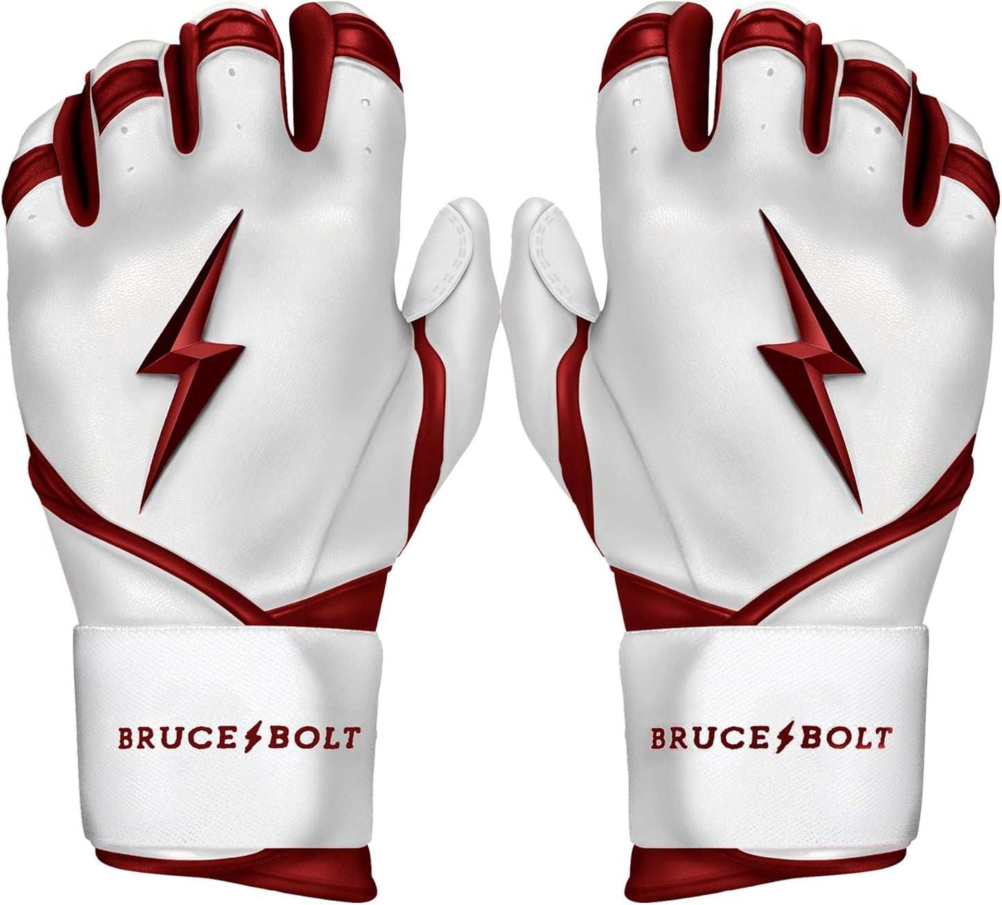 BRUCE BOLT Chrome Series Long Cuff Batting Gloves for All Players