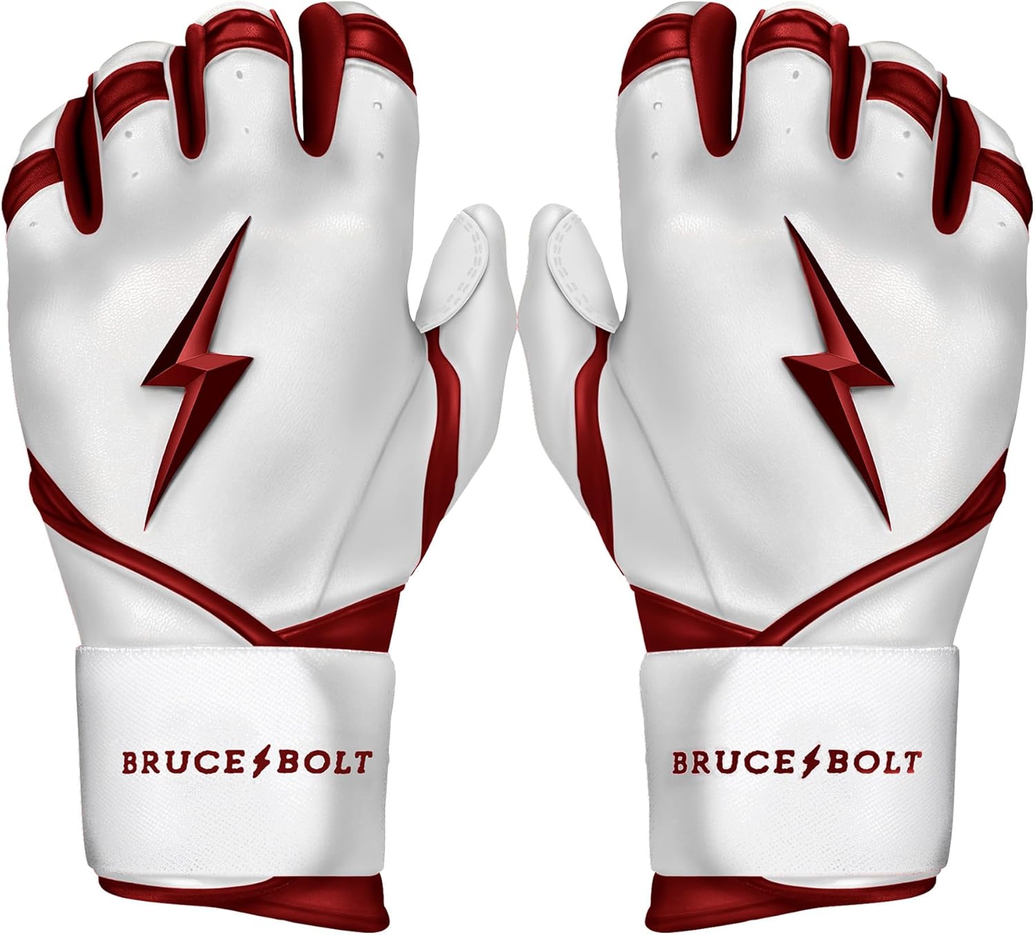 BRUCE BOLT Chrome Series Long Cuff Batting Gloves for All Players