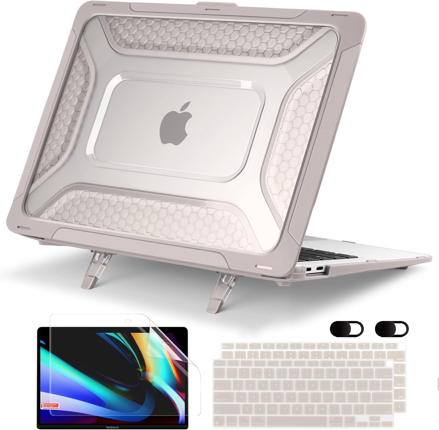 TWOLSKOO MacBook Air 13 Inch Case - Rugged Shockproof Cover