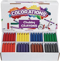 Colorations Chubby Crayons for Kids - Set of 200 Rainbow Crayons