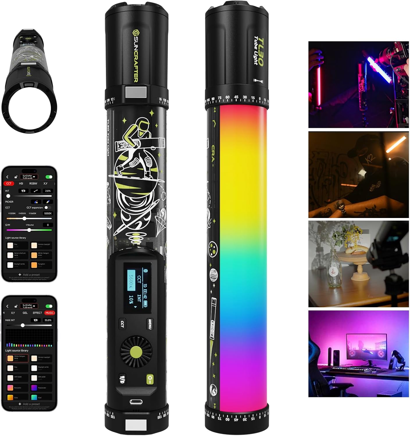 TL30 RGB Light Tube for Professional Photography and Video Use