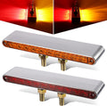 Pair of 9-1/4ft Red/Amber LED Double Face Truck Light Bars - Dual