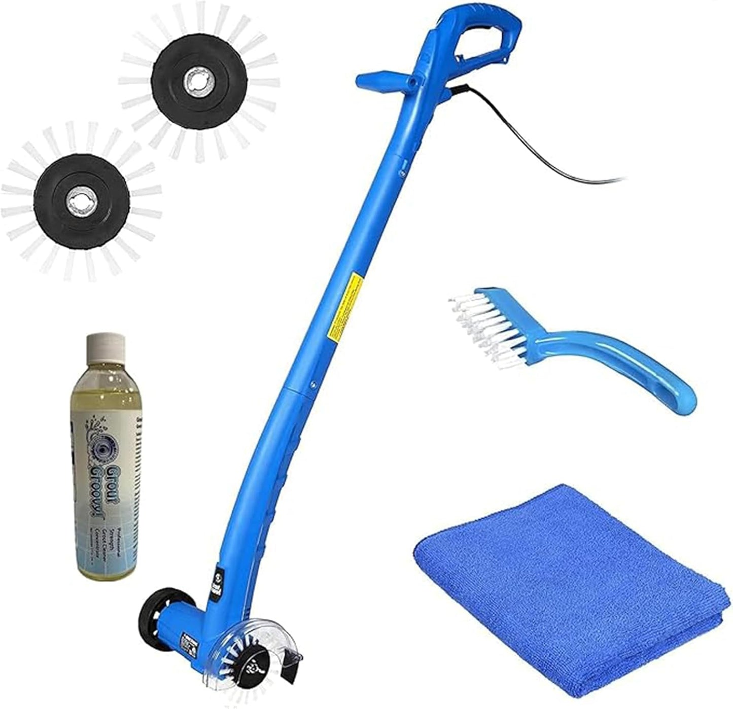 Grout Groovy! Electric Stand-Up Grout Cleaner for Deep Cleaning