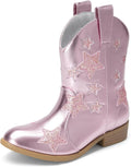 Toddler Girls Glitter Cowgirl Boots Mid Calf - Star Accent