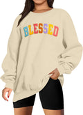 Blessed Sweatshirt Women Oversized Christian Pullover - Comfortable