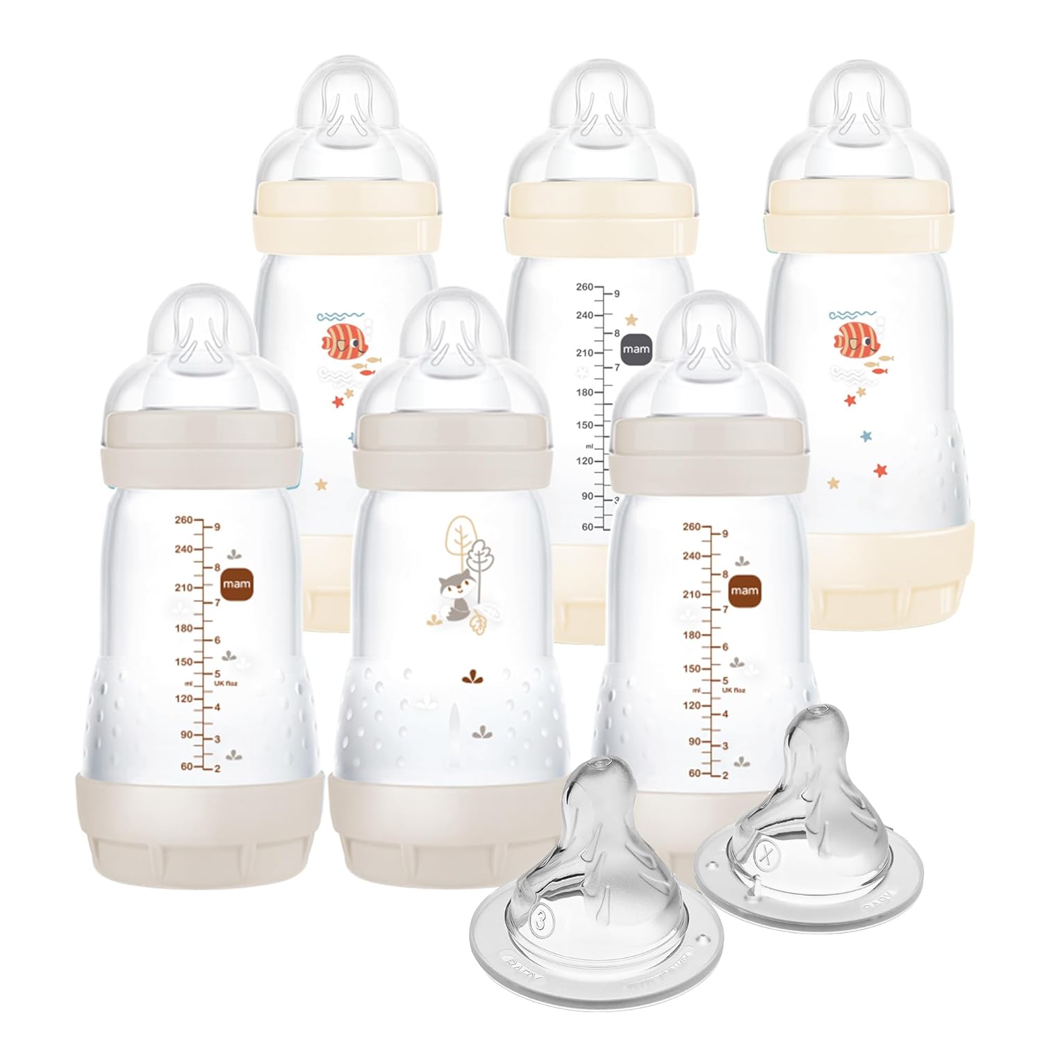 MAM 9oz Easy Start Anti-Colic Baby Bottles for Newborns