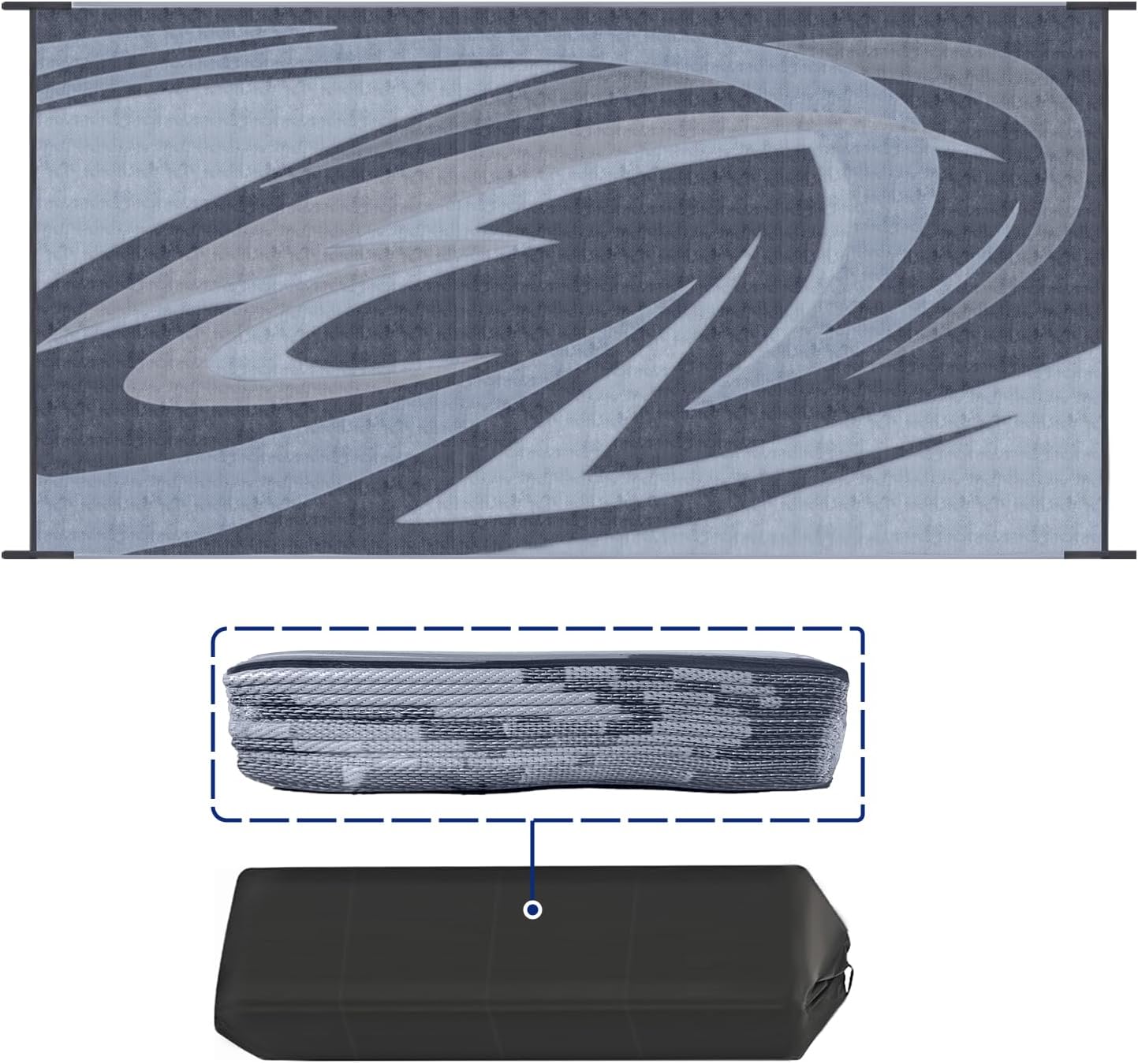 Heavy Duty Reversible Outdoor Patio Mats for RVing and Camping