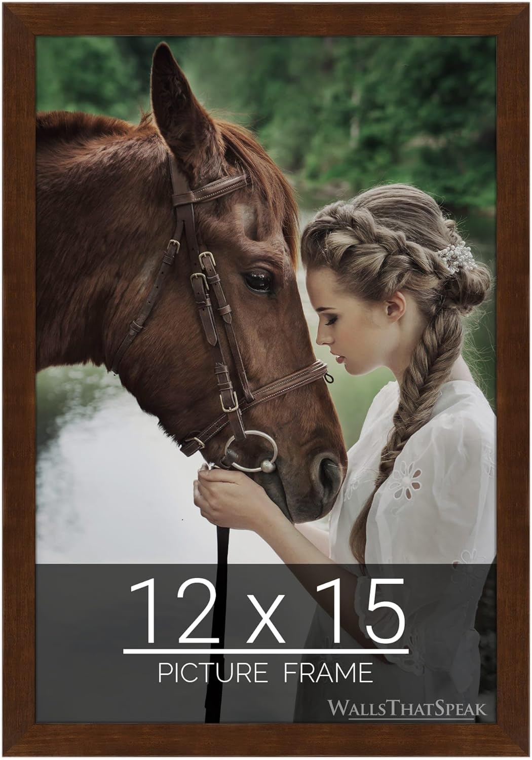 Mocha Walnut Picture Frame for Puzzles, Posters, and Photos