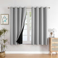 Blackout Curtains for Bedroom 52 x 45 in Light Grey - Total Room