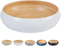 Spun Bamboo Fruit Bowl For Kitchen Counter - Large Decorative Bowl