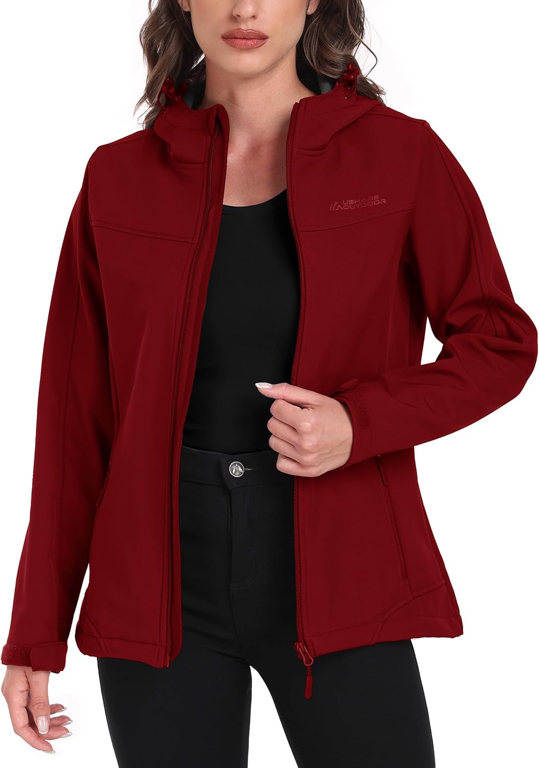 Softshell Jacket Women Waterproof Lightweight Coat for Hiking