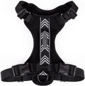 Lightweight Dog Harness Small - Black Reflective Straps