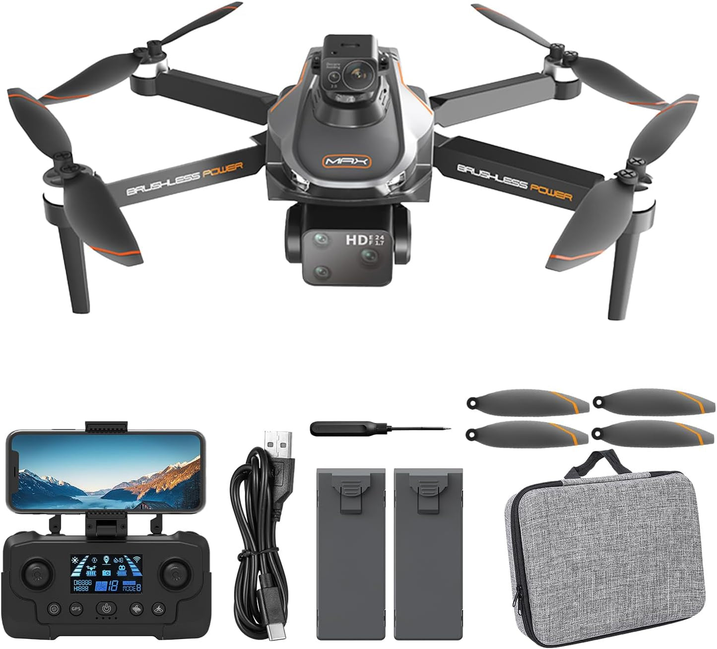 Fessiconys 4K Camera Drone: 50 Min Flight, GPS, Obstacle Avoidance