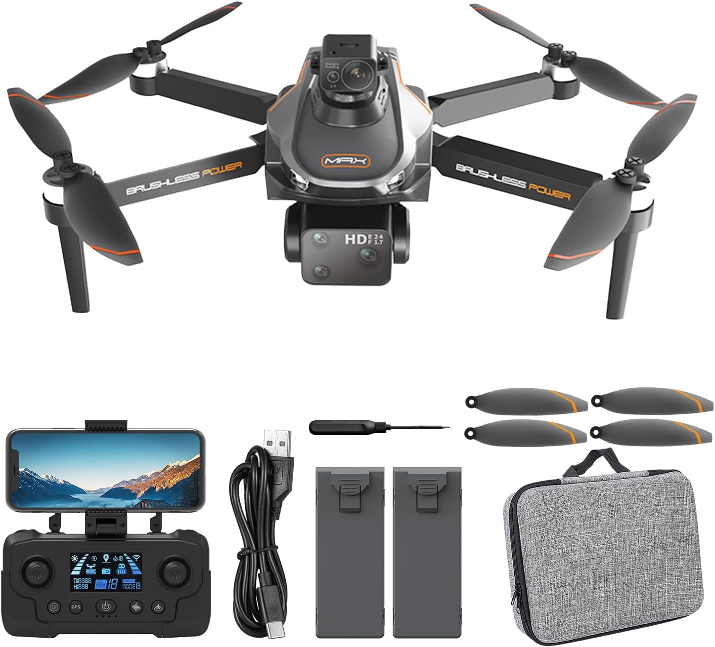 Fessiconys 4K Camera Drone: 50 Min Flight, GPS, Obstacle Avoidance
