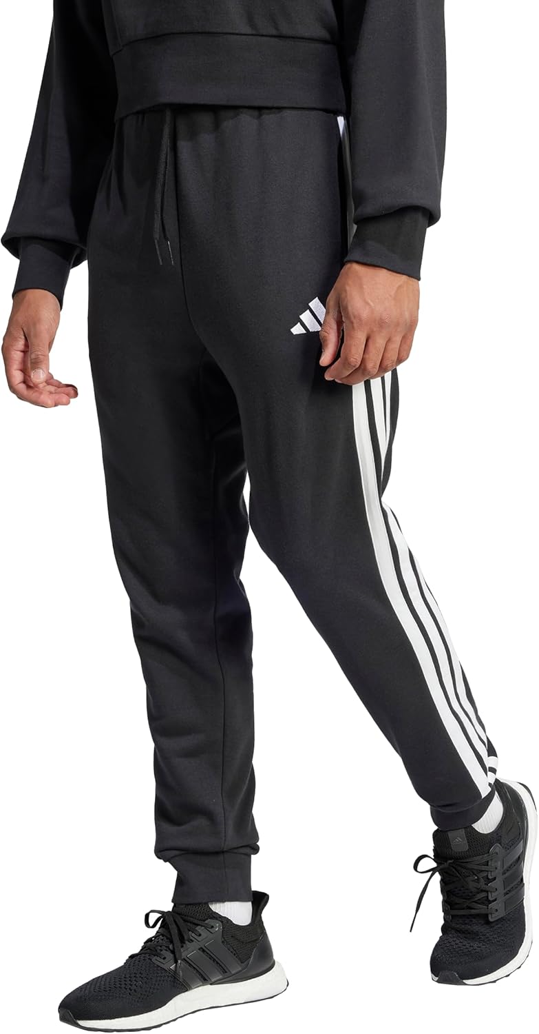 adidas Mens Essentials 3-Stripes French Terry Pants for Comfort