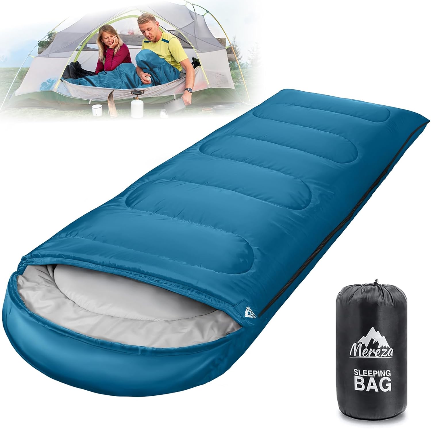 MEREZA Sleeping Bags XL for Adults Cold Weather Comfort