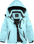 Girl's Waterproof Ski Snow Jacket with Fleece Hood - Warm Windproof
