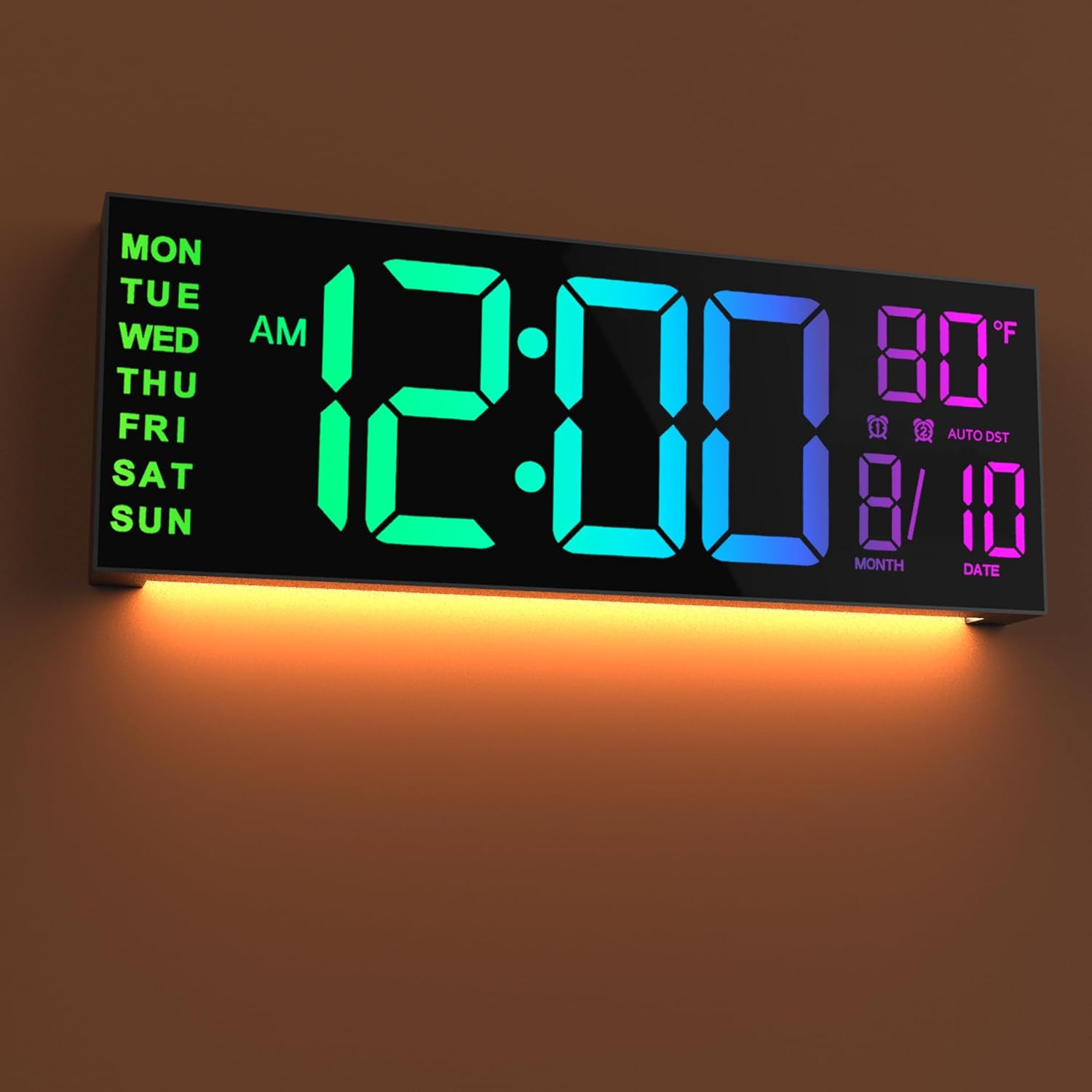 JALL 16 Large Digital Wall Clock - Remote Timer & Alarm