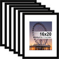 16x20 Picture Frames Black Set of 6 - Clean Wall Gallery Frames