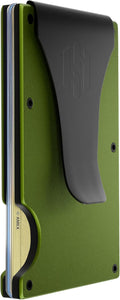 Hayvenhurst Wallet For Men - Slim Matte Olive Wallet with Money Clip
