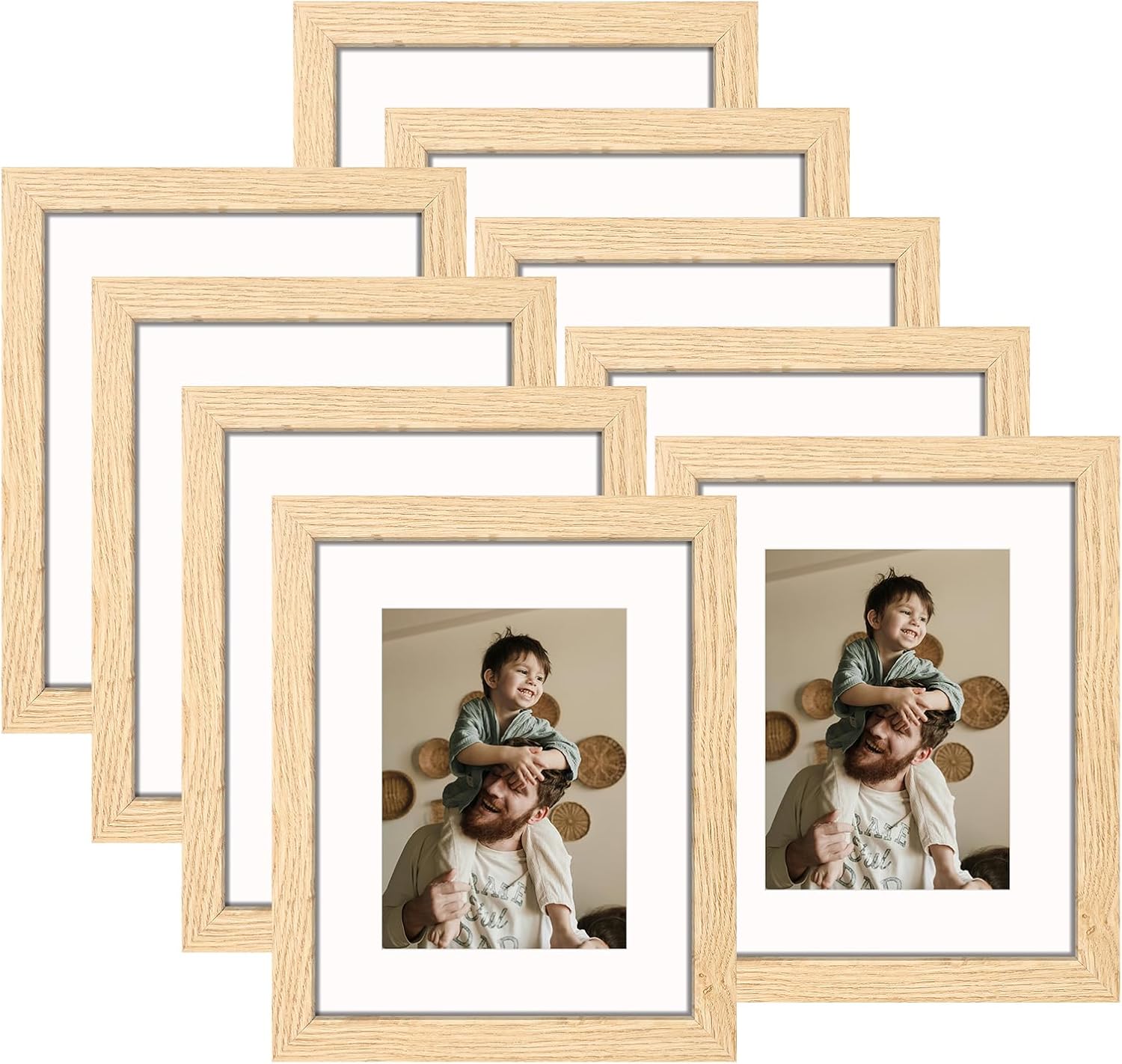 8x10 Picture Frame Set of 9 for Stylish Home Display