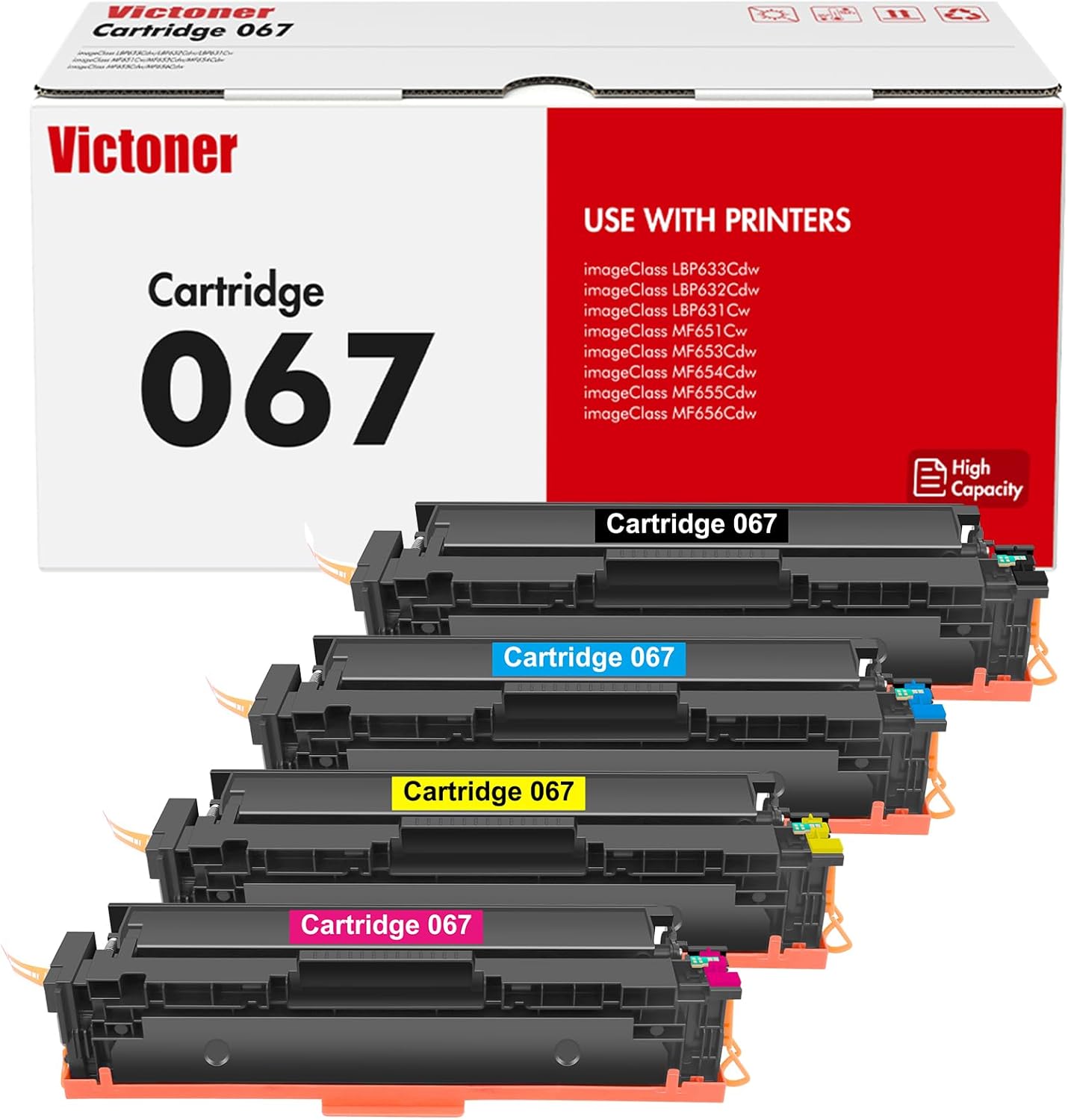 067 Toner Cartridge Set for Canon Printers - High Yield Ink Pack