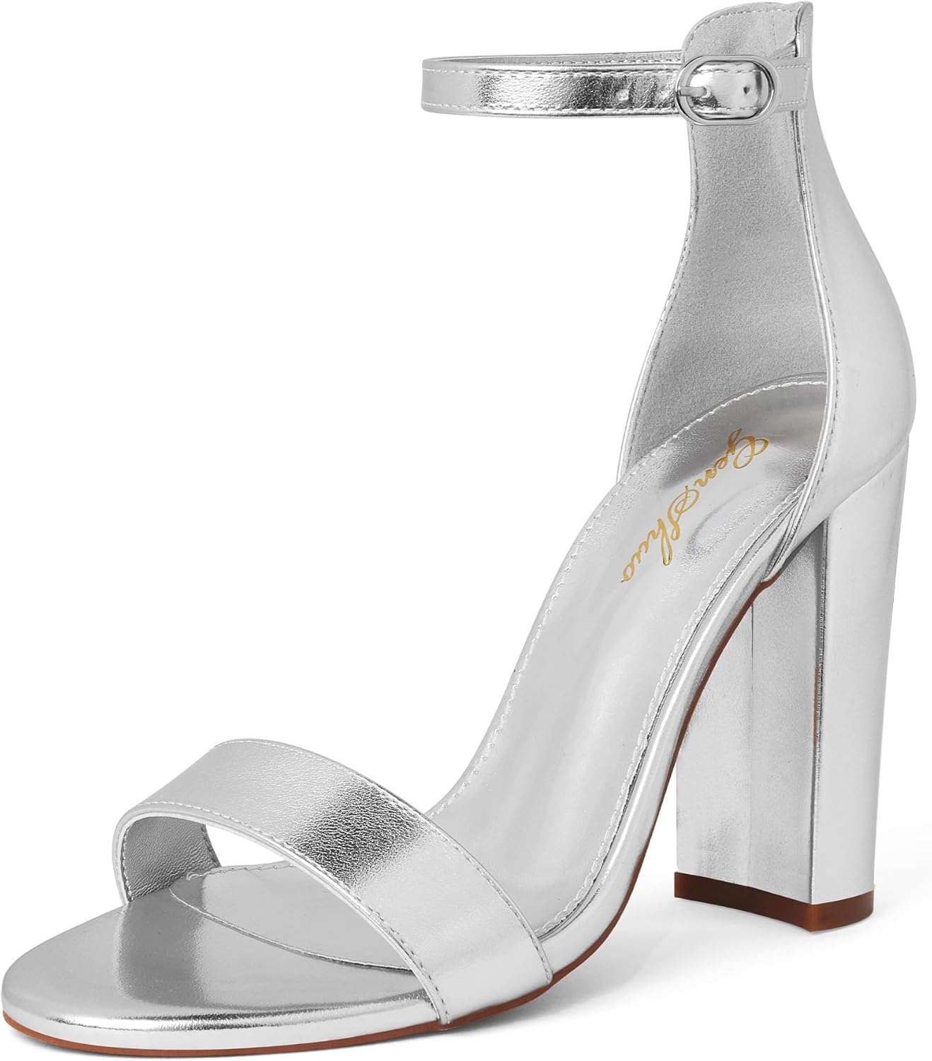 GENSHUO Women's 4-Inch Chunky High Heel Sandals for Any Occasion