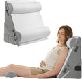 Wedge Pillow Set Dark Grey & White - 4PCS Adjustable Bed Support