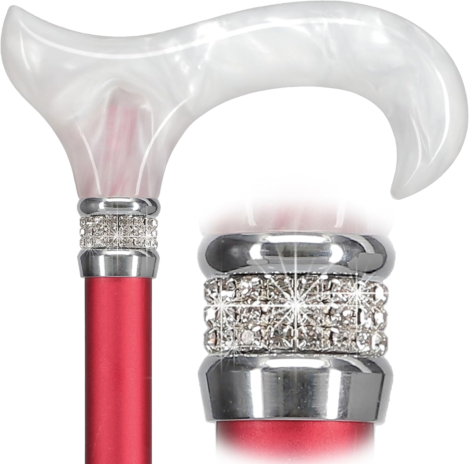 Stylish Walking Canes with Rhinestone Collar for Fashionable Use