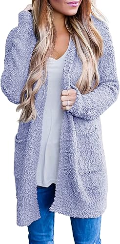MEROKEETY Women's Long Sleeve Soft Chunky Knit Sweater Cardigan